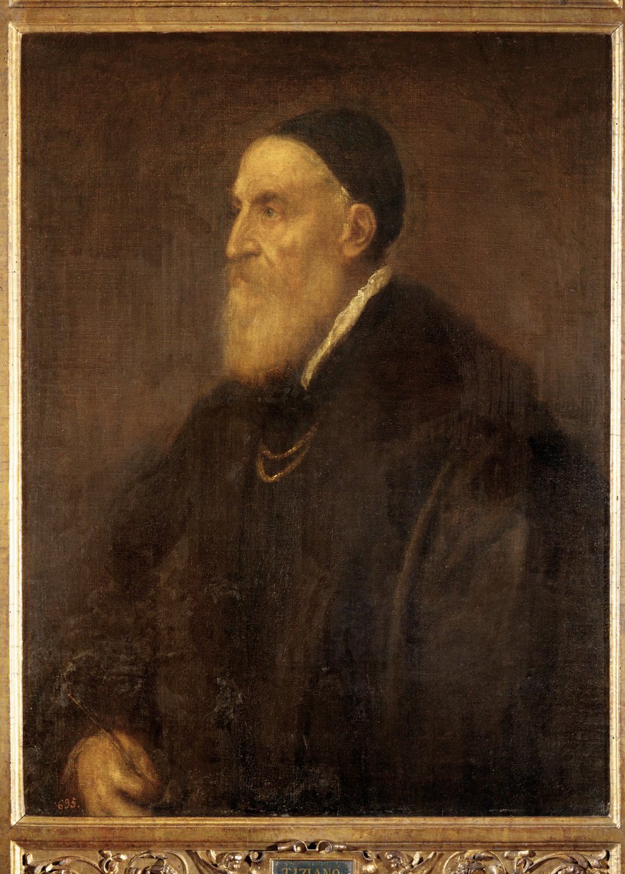 Önarckép, röviddel a velencei pestisjárvány kitörése előtt festett ... (festmény, vászon) alkotó: Titian (c.1488 1576)