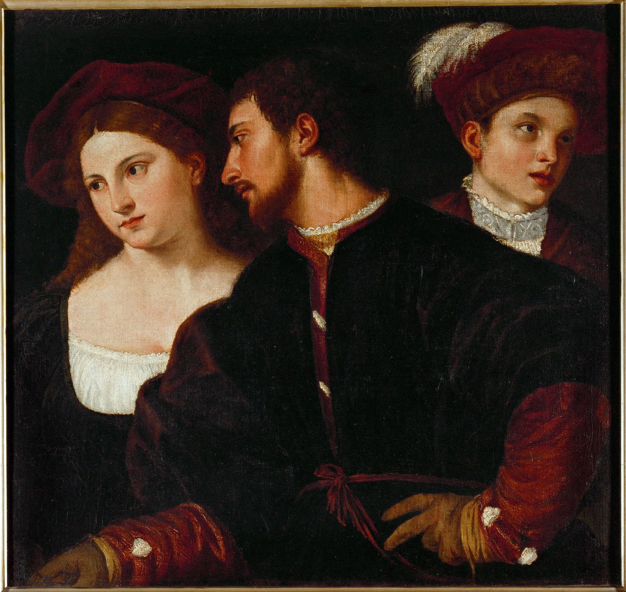 Önarckép barátaival ... alkotó: Titian (c.1488 1576)