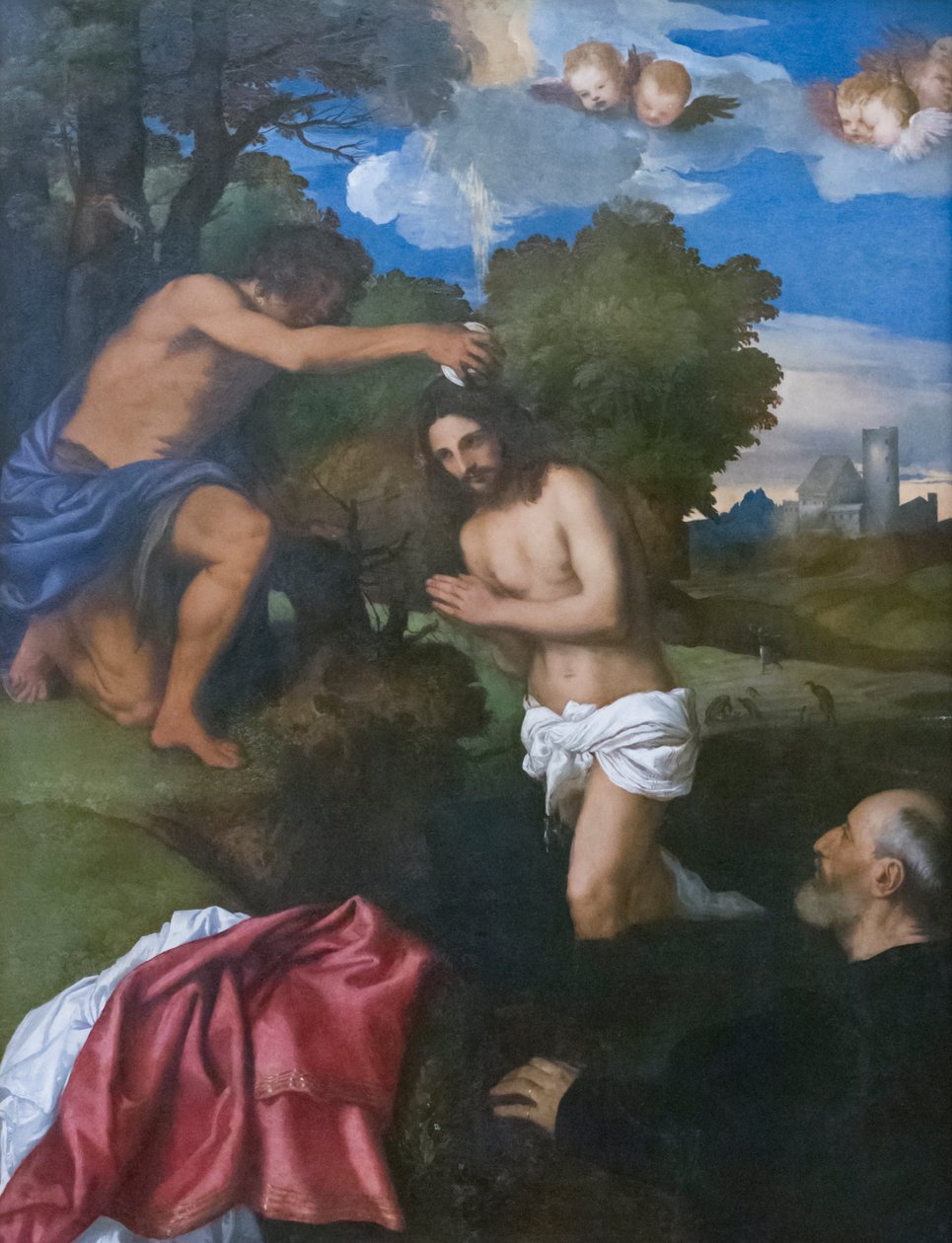 Krisztus keresztsége, 1512 körül (olaj, fa) alkotó: Titian (c.1488 1576)