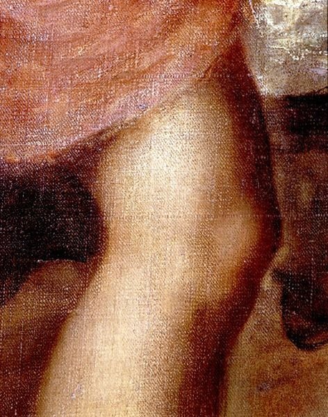Actaeon halála, Diana térdének részlete, 1565 körül (olaj, vászon) (28850 részlet) alkotó: Titian (c.1488 1576)