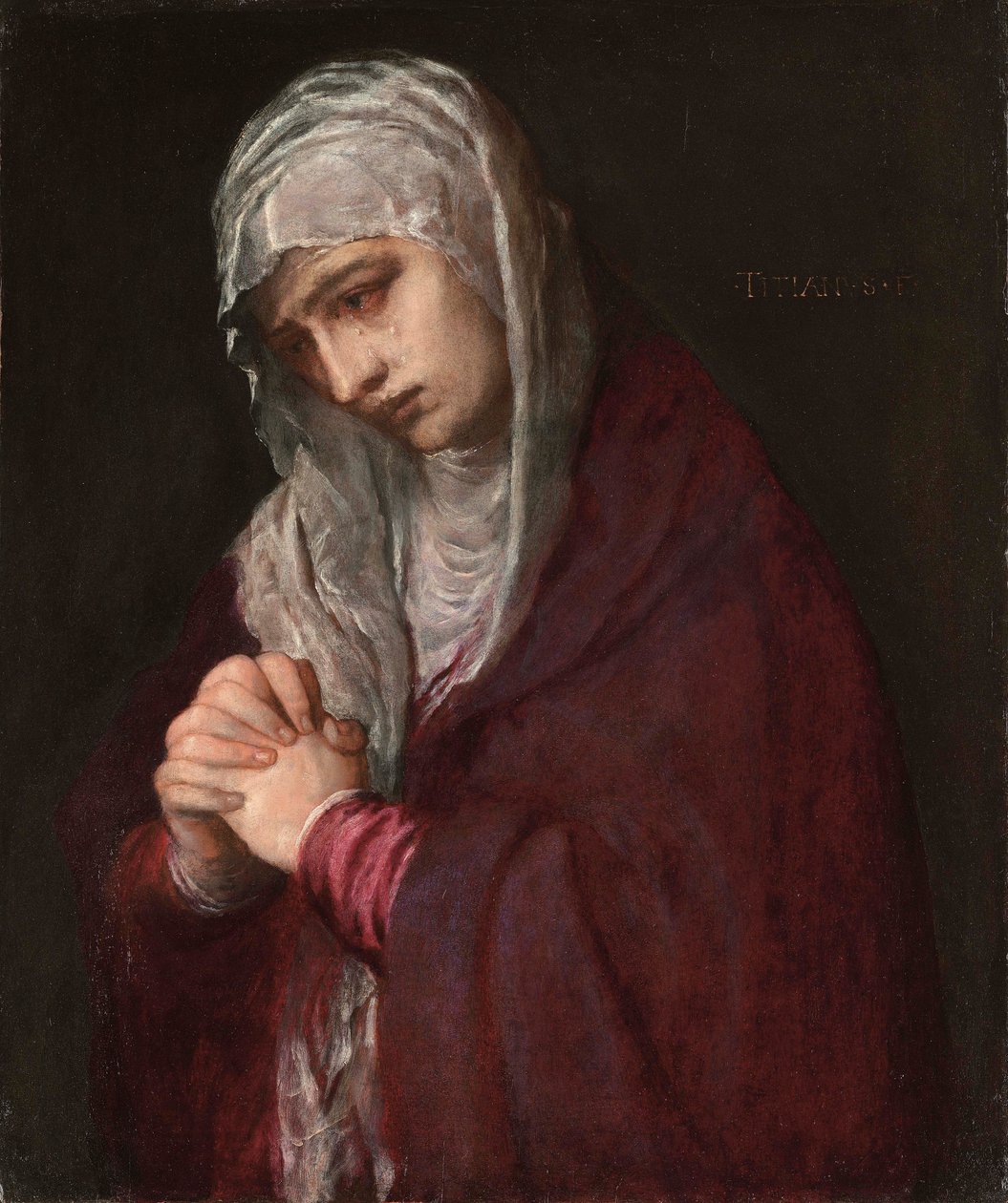 A Mater Dolorosa (olaj a panelen) alkotó: Tiziano Vecelli