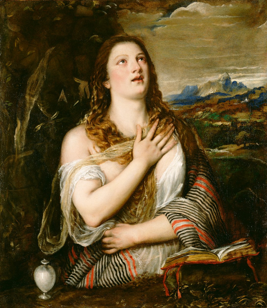 A bűnbánó Magdolna, 1555-65 körül (olaj, vászon) alkotó: Tiziano Vecelli