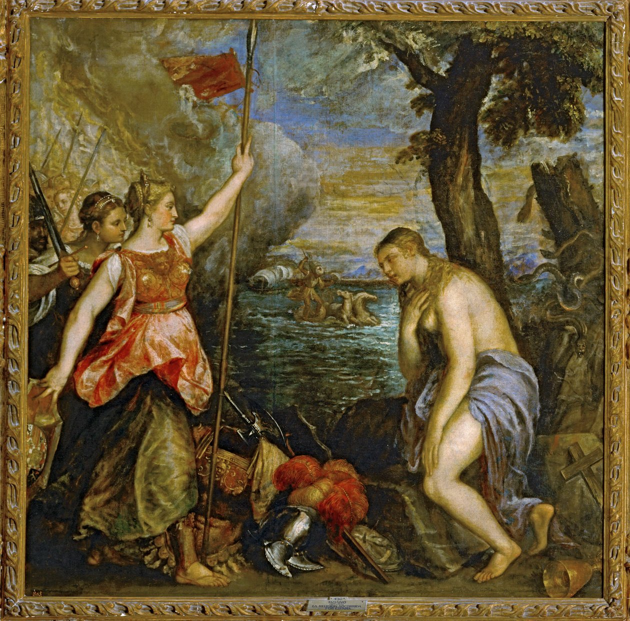 The Religion aided by Spain ... (festmény vászonra) alkotó: Titian (c.1488 1576)