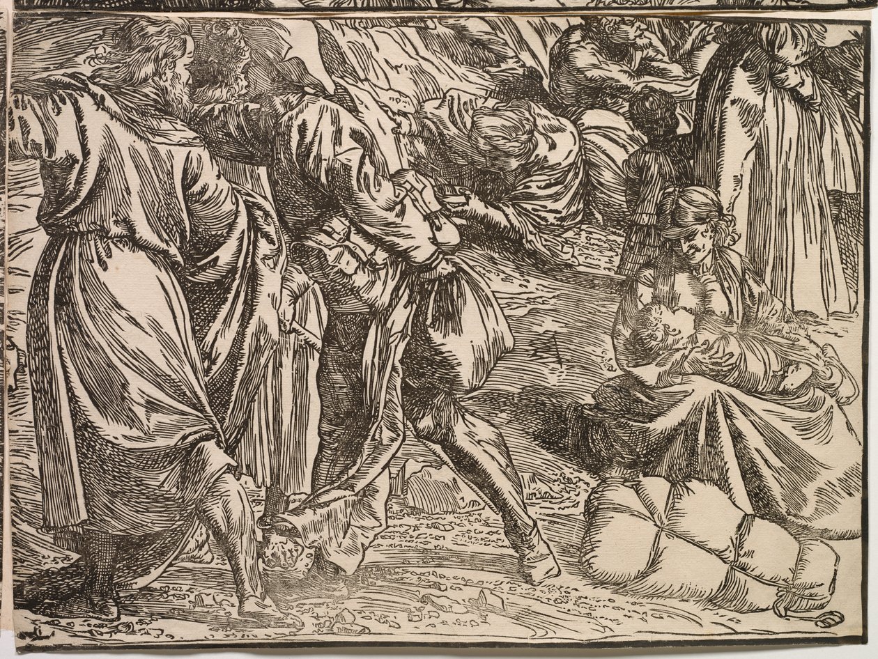A fáraó seregének elmerülése a Vörös-tengerben alkotó: Titian (c.1488 1576)