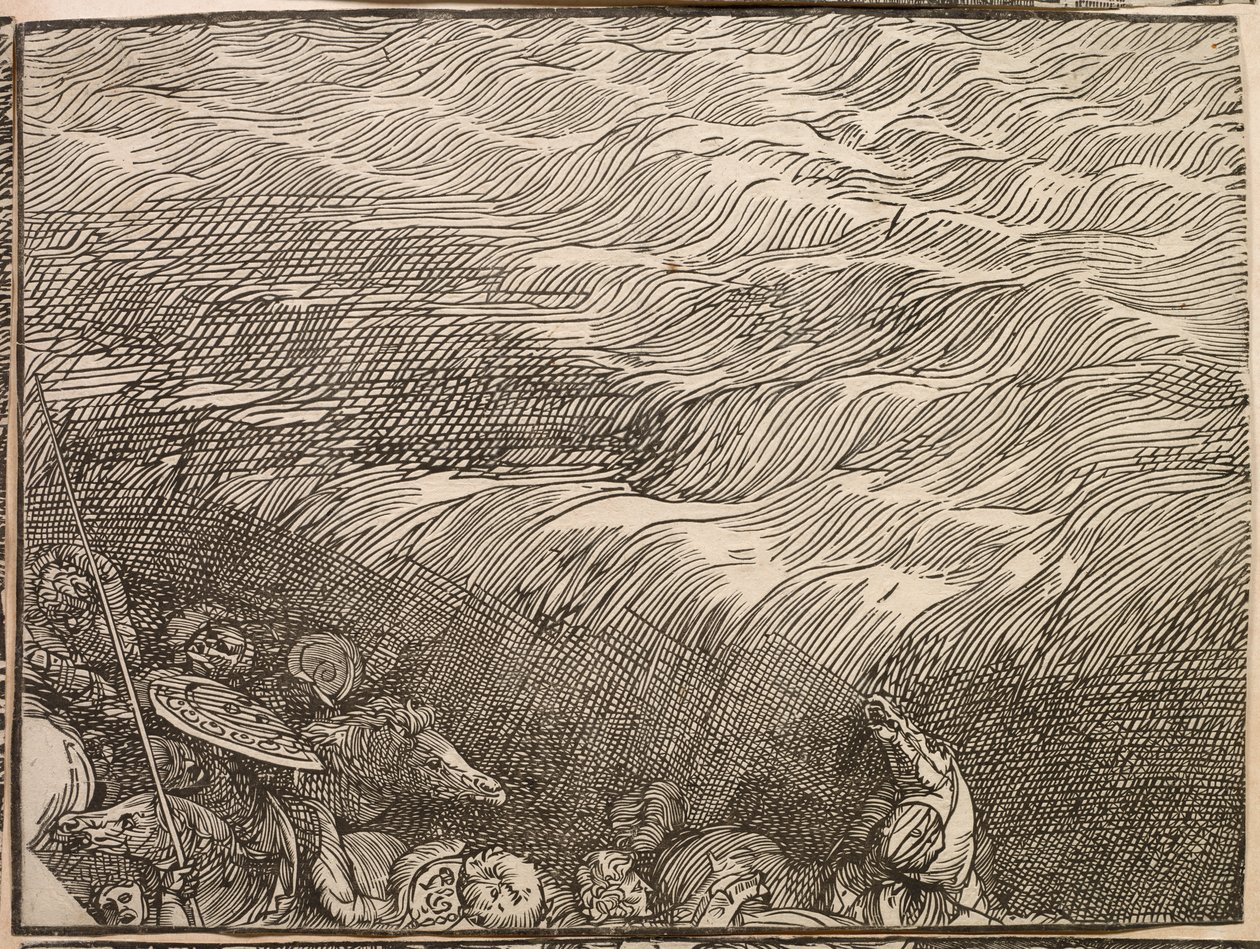 A fáraó seregének elmerülése a Vörös-tengerben alkotó: Titian (c.1488 1576)