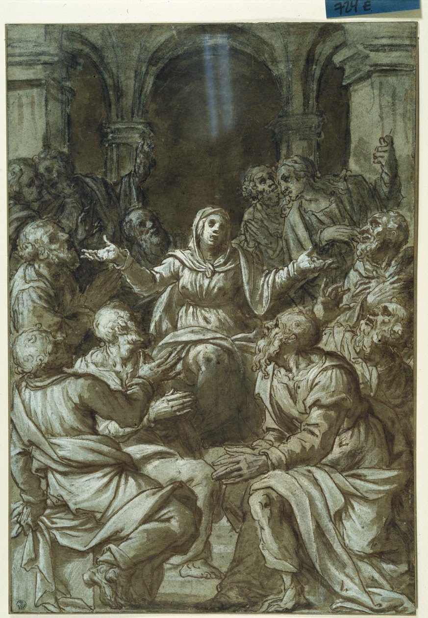 Szűz Mária a Santo Spirito apostolokkal ( alkotó: Titian (c.1488 1576)