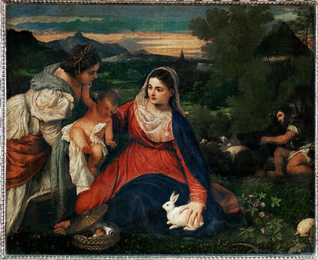 A szűz egy nyúllal ... alkotó: Titian (c.1488 1576)