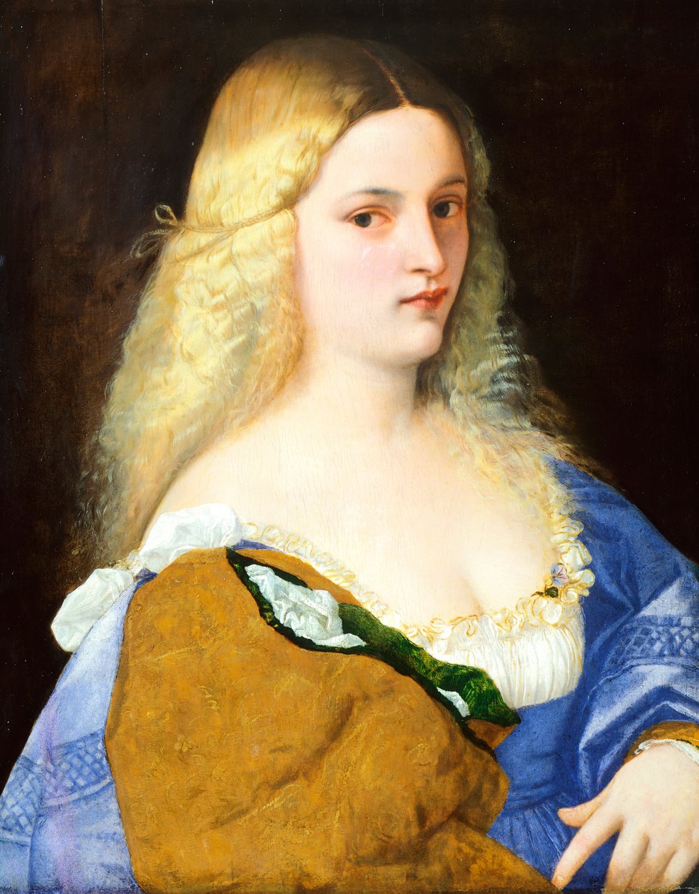 Violante, Tizianus (kb. 1490-1576), olaj, vászon, 64x51 cm alkotó: Titian (c.1488 1576)