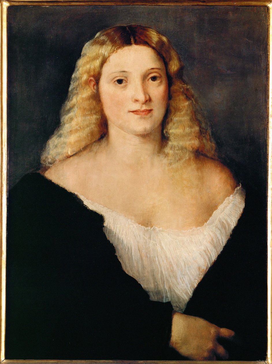 Fiatal nő fekete ruhában ... alkotó: Titian (c.1488 1576)