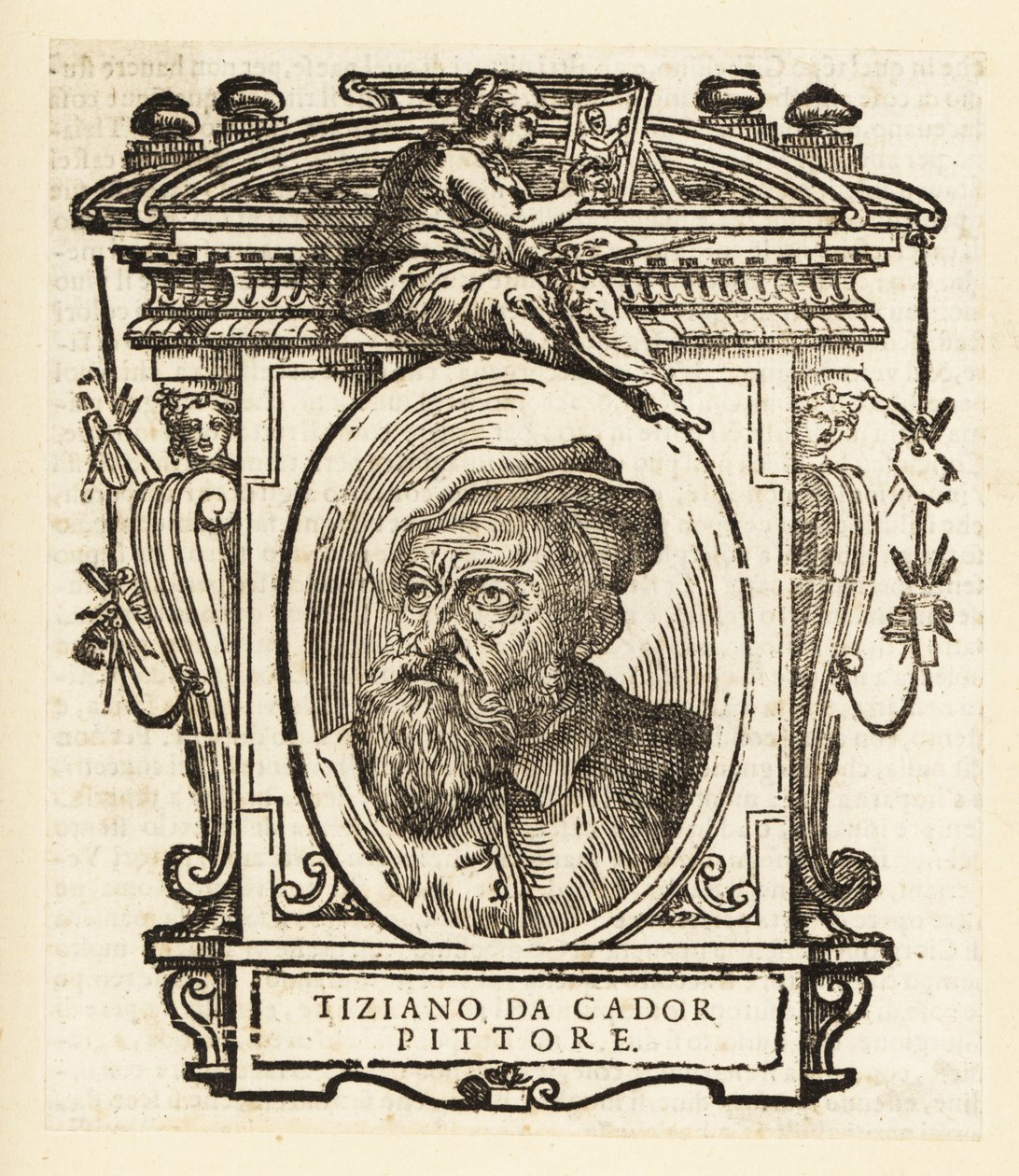 Tizian portréja, a reneszánsz olasz festője, Pieve di Cadore-ban született, 1488-1576 körül alkotó: Titian (c.1488-1576) (after)