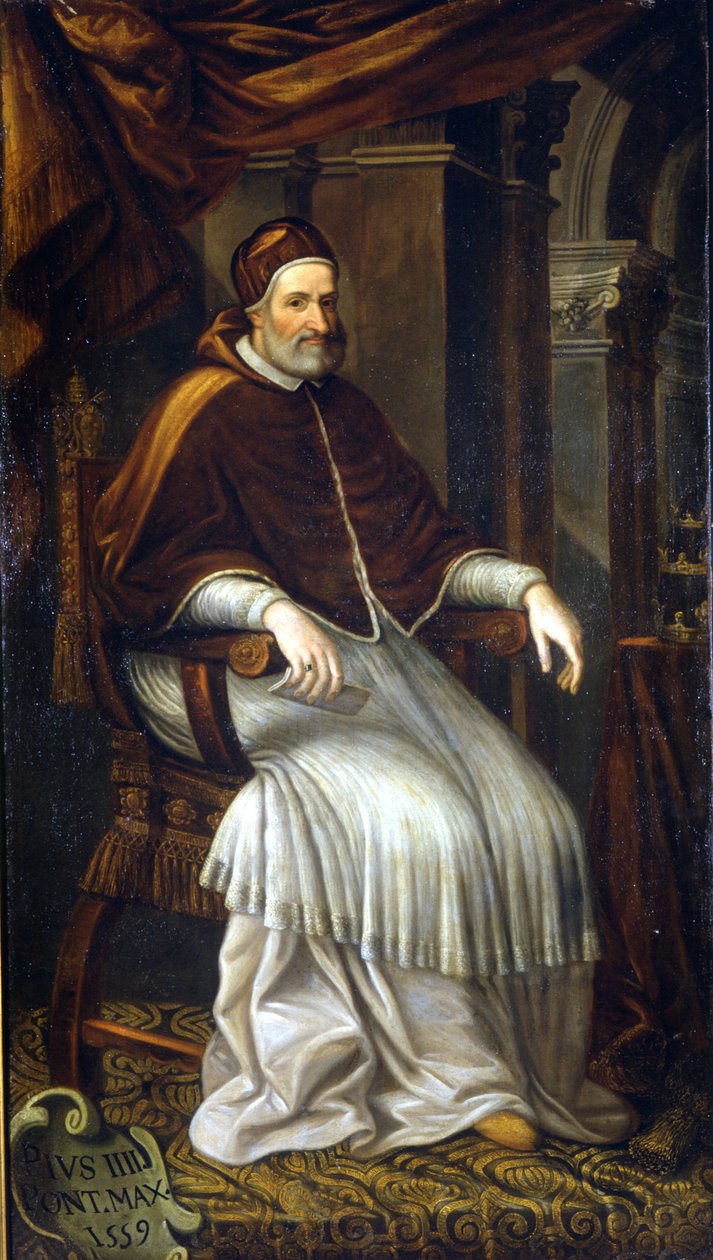 IV. Pius (1499-1565). Bizzozzero festménye. Milánó, a Ca 