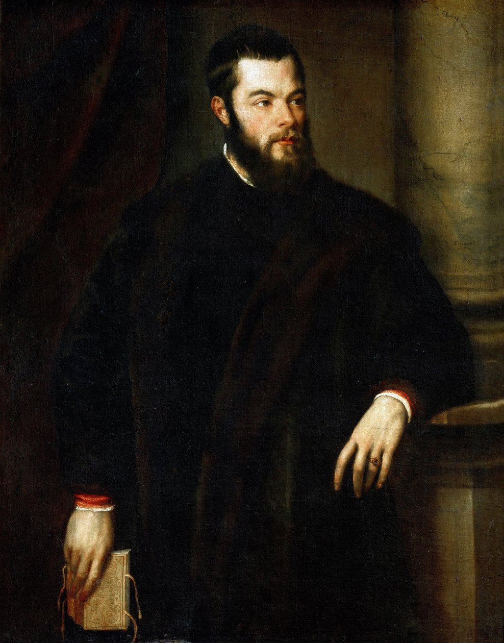 Benedetto Varchi (1503-1565) portréja, Tizian (1488-1576). Olaj, vászon, 1540 körül. Mérete: 117x91 cm. Művészettörténeti Múzeum, Vienne alkotó: Tiziano Vecelli