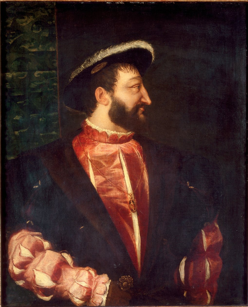 I. Ferenc francia király portréja (festmény alkotó: Tiziano Vecelli
