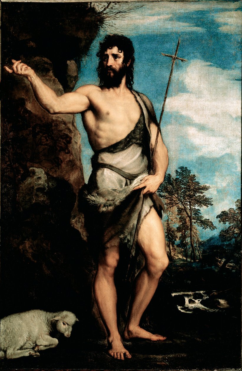 Tizian Vecellio Keresztelő Szent János festménye (kb. 1490-1576) alkotó: Titian (c.1488 1576)