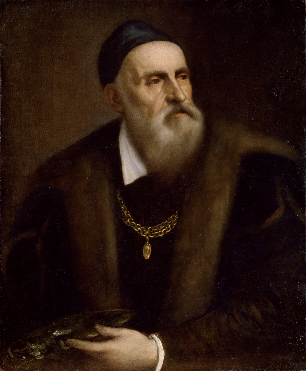Tizian (1488-1576) önarcképe. Olaj, vászon, kb 1562-1563, Mérete: 78x63. Galleria degli Uffizi, Firenze alkotó: Tiziano Vecelli