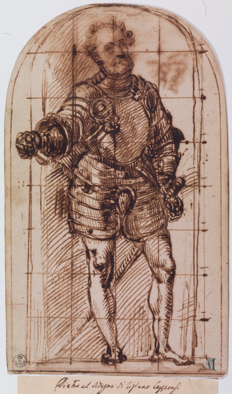 Tanulmány az urbinói herceg portréjához (toll és tus, papír) alkotó: Titian (c.1488 1576)
