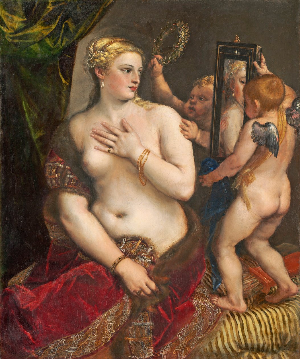 Vénusz tükörrel, c. 1555 (olaj, vászon) alkotó: Tiziano Vecelli