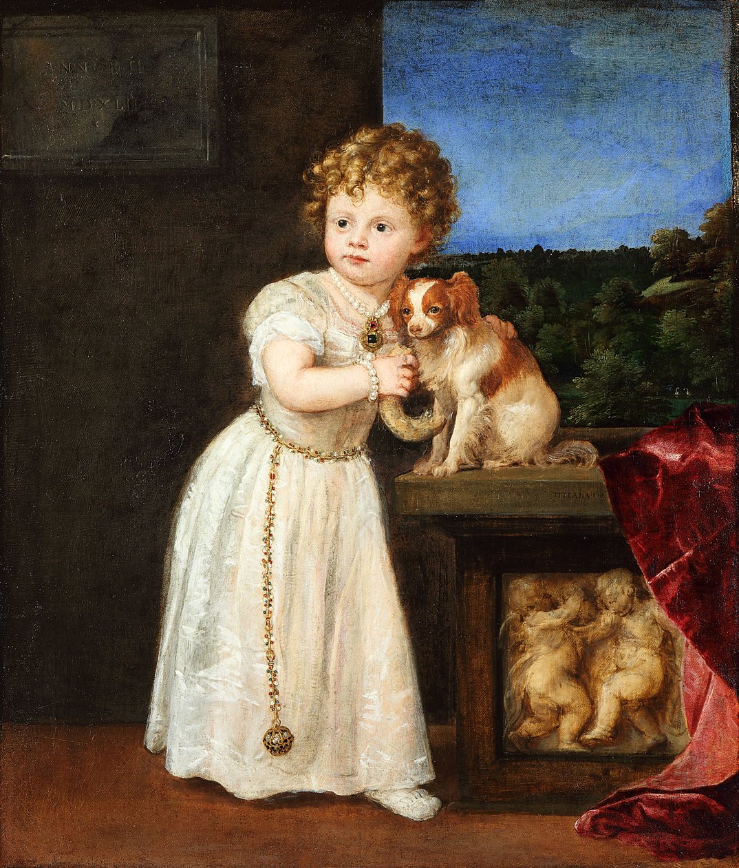 Clarissa Strozzi (1540-1581) kétéves korában alkotó: Titian
