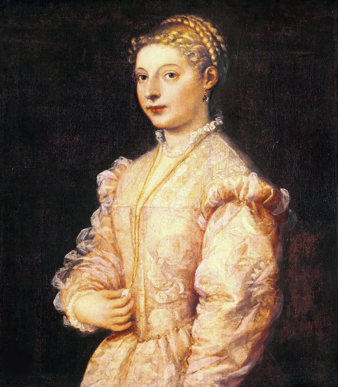Lavinia Vecellio portréja, 1545 körül. alkotó: Tiziano Vecelli