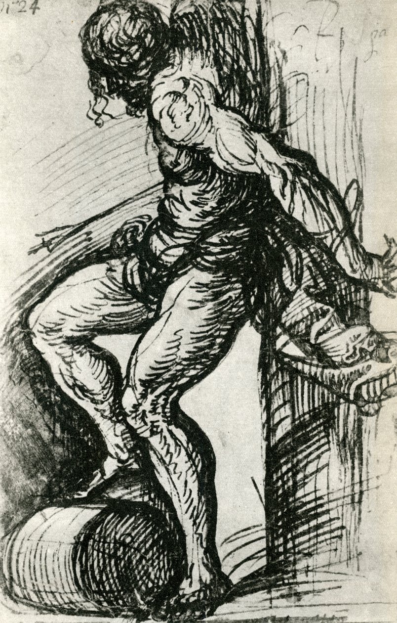 Vázlat a Szent Sebestyénhez, c1518, 1937 alkotó: Tiziano Vecelli