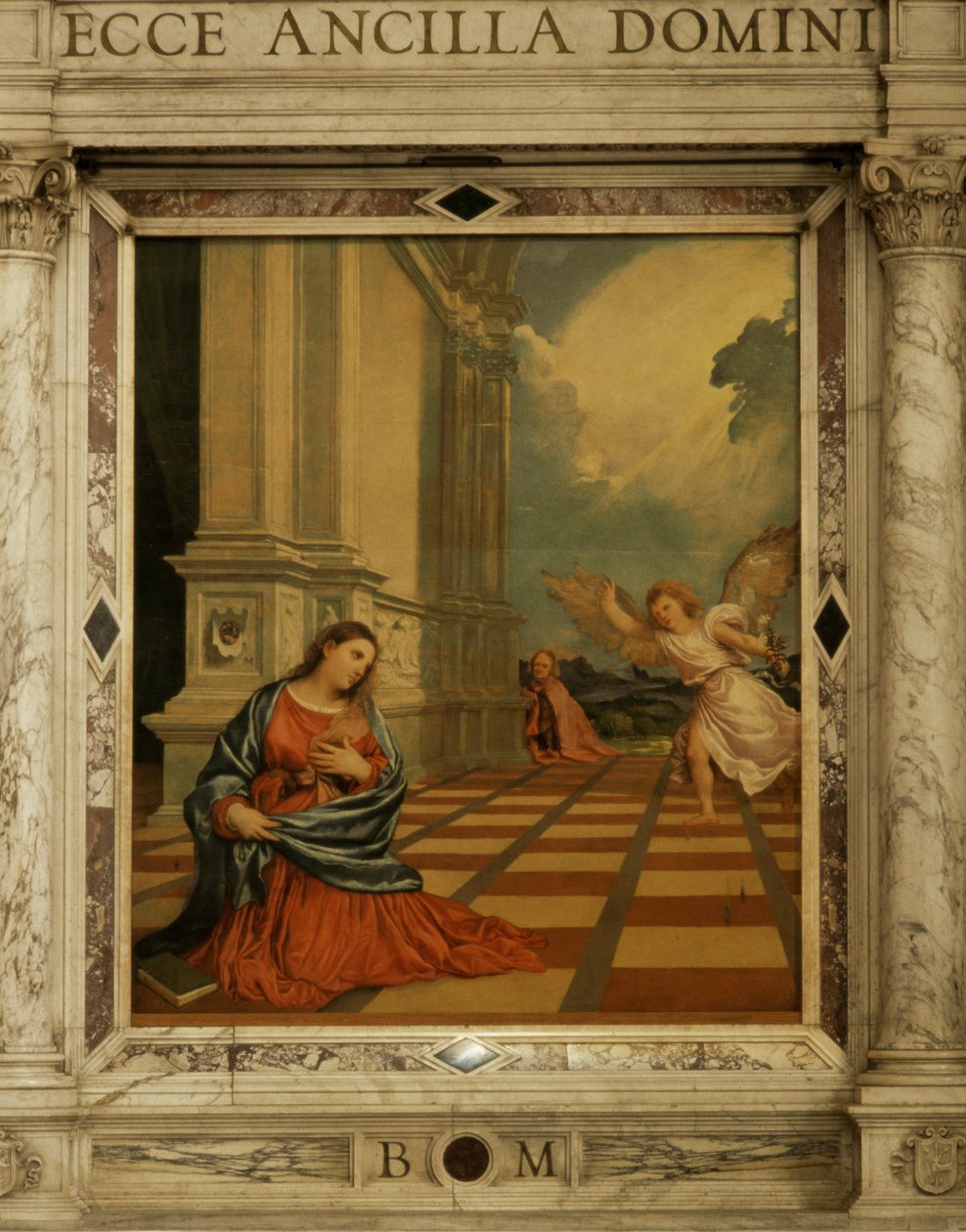 A Malchiostro Angyali üdvözlet, 1520 körül alkotó: Tiziano Vecelli