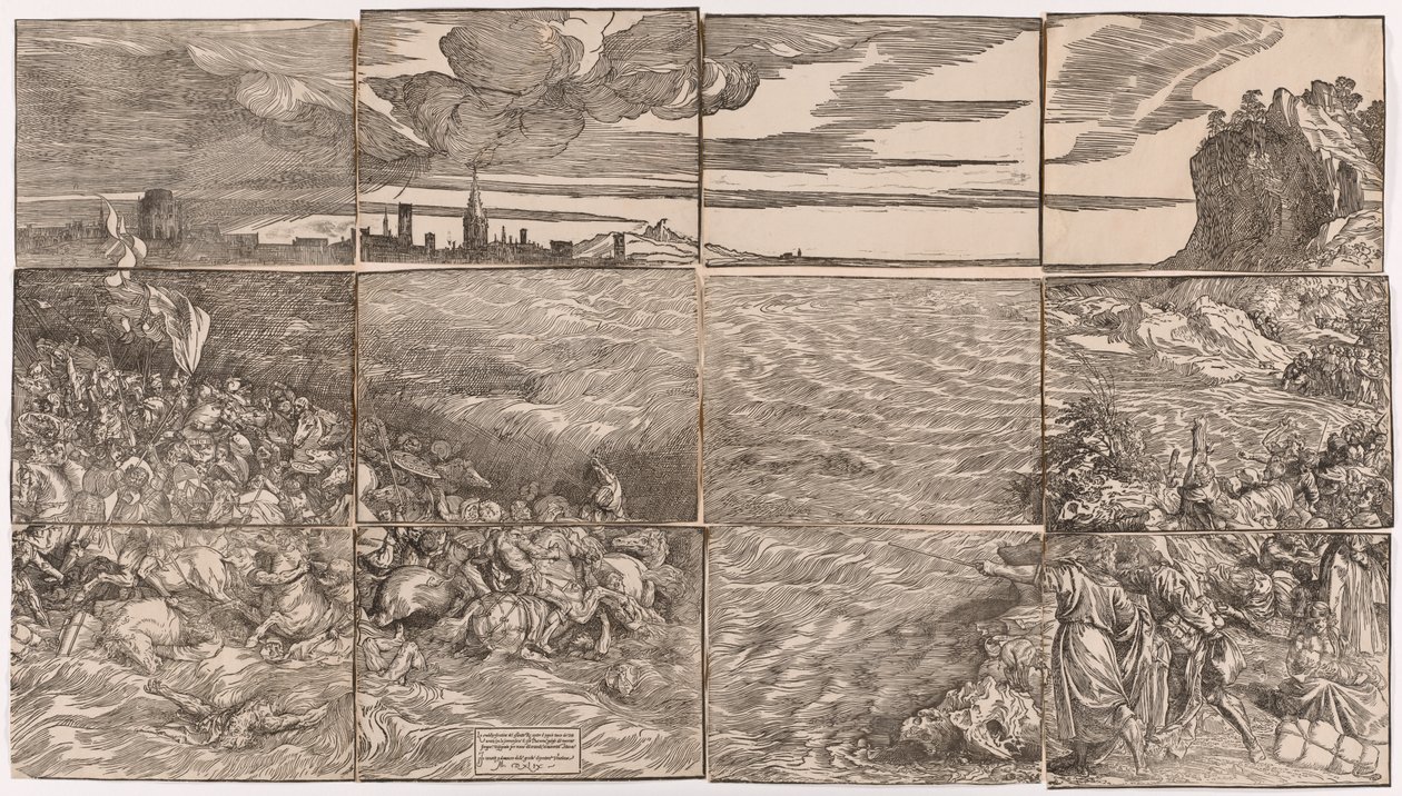 A fáraó seregének elmerülése a Vörös-tengerben alkotó: Titian