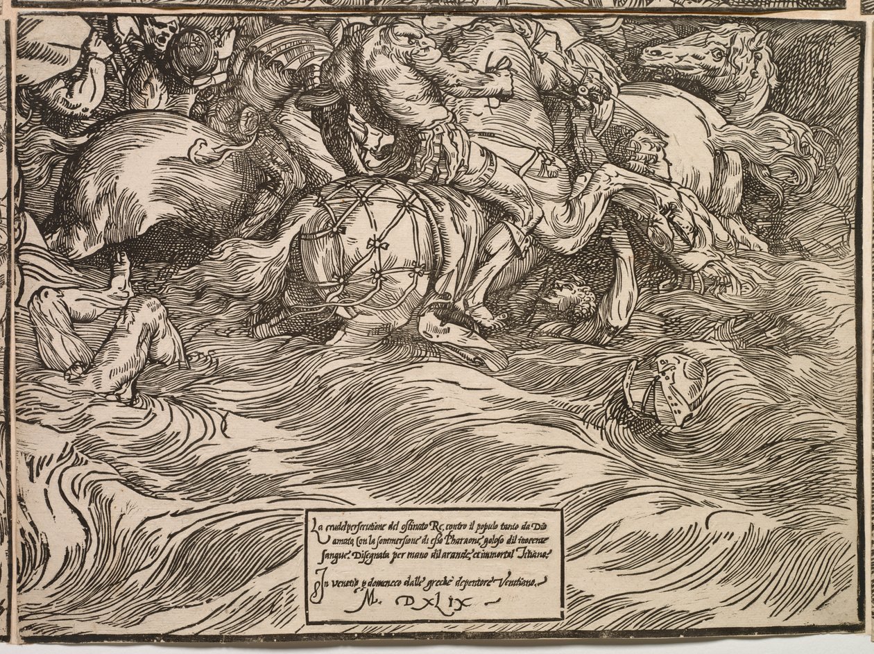 A fáraó seregének elmerülése a Vörös-tengerben alkotó: Titian