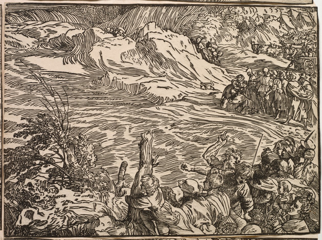 A fáraó seregének elmerülése a Vörös-tengerben alkotó: Titian