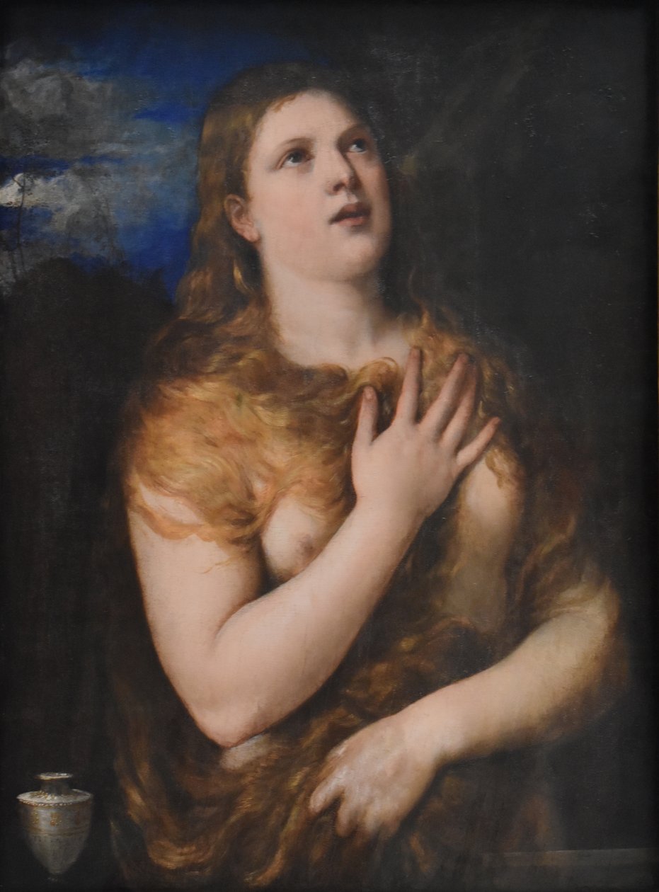 Francia: Madeleine pénitente Bűnbánó Magdolna alkotó: Titian and Workshop