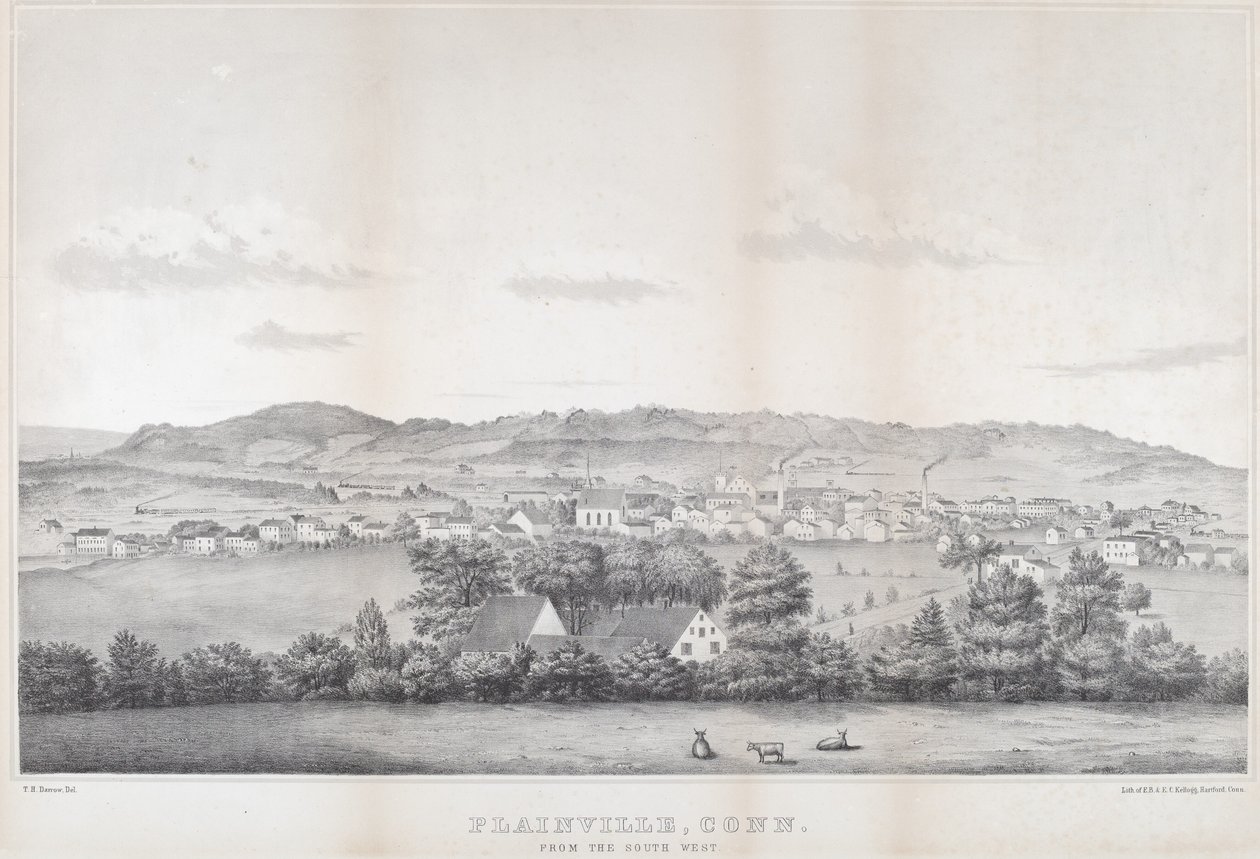 Plainville, Conn. Délnyugatról alkotó: Titus H. Darrow