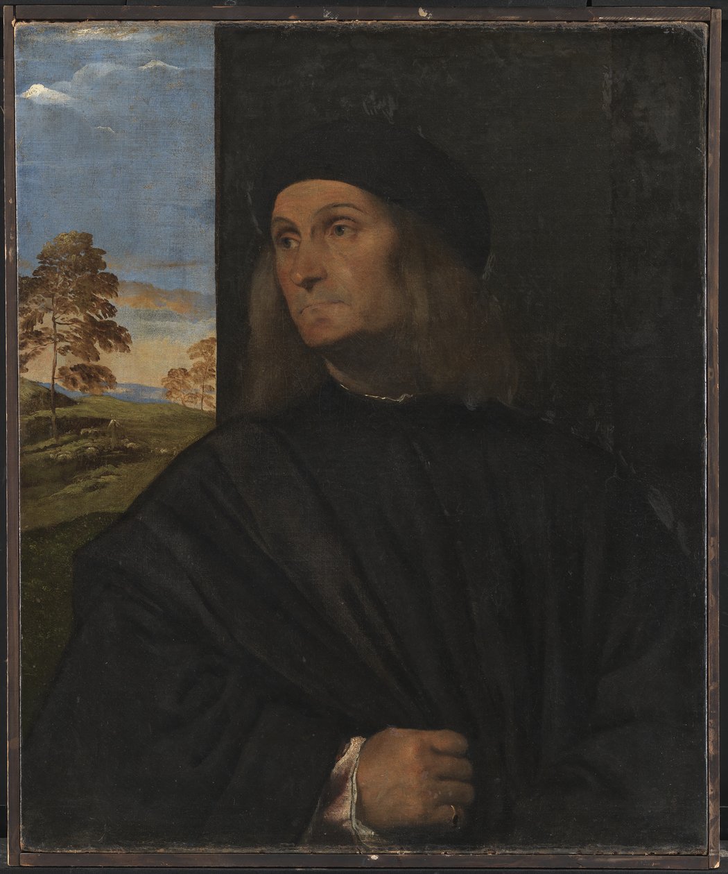 Giovanni Bellini (?) velencei festő portréja alkotó: Tizian