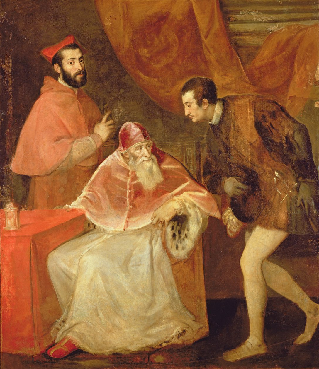 III. Pál pápa (1468-1549) és unokaöccsei, 1545 alkotó: Tiziano Vecelli