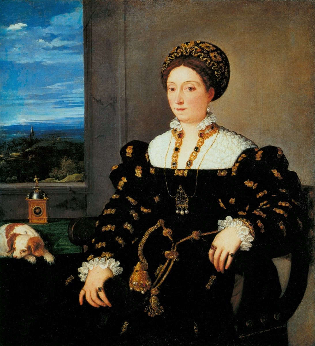 Eleonora Gonzaga portréja alkotó: Tiziano Vecelli