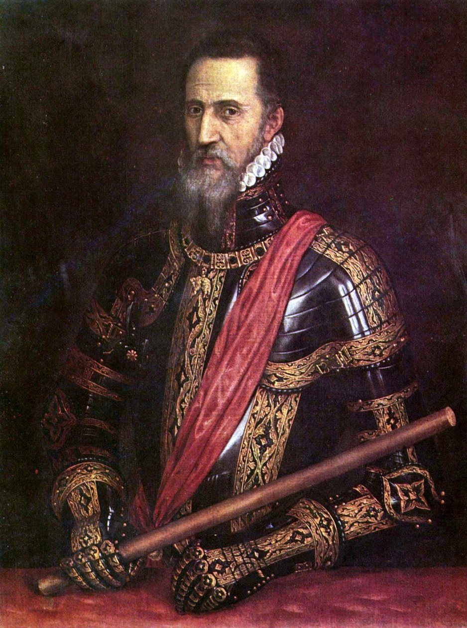 Fernando Álvarez de Toledo arcképe alkotó: Tiziano Vecelli