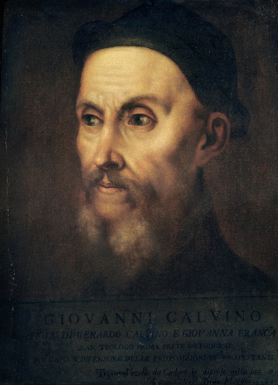 Kálvin János portréja (1509-64) alkotó: Tiziano Vecelli