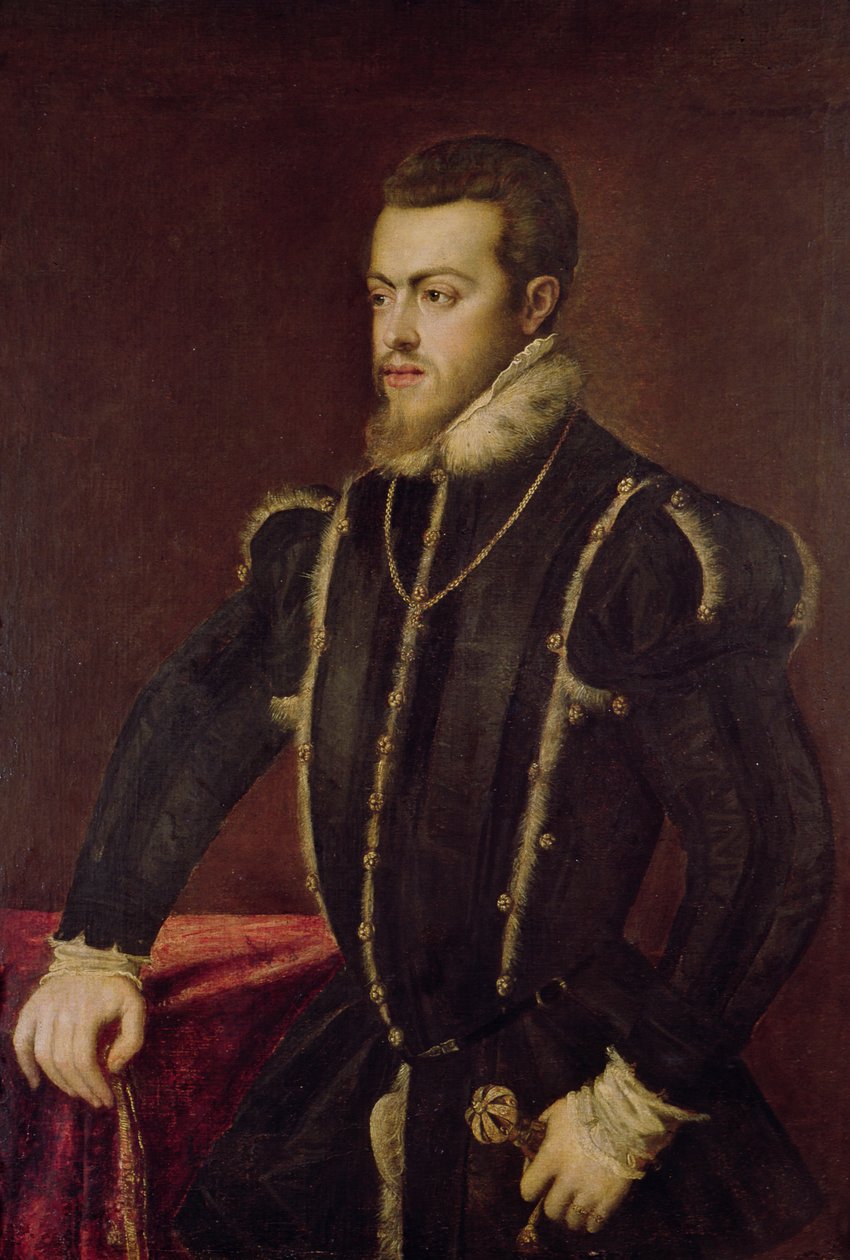 II. Fülöp (1527-98) spanyol portréja alkotó: Tiziano Vecelli