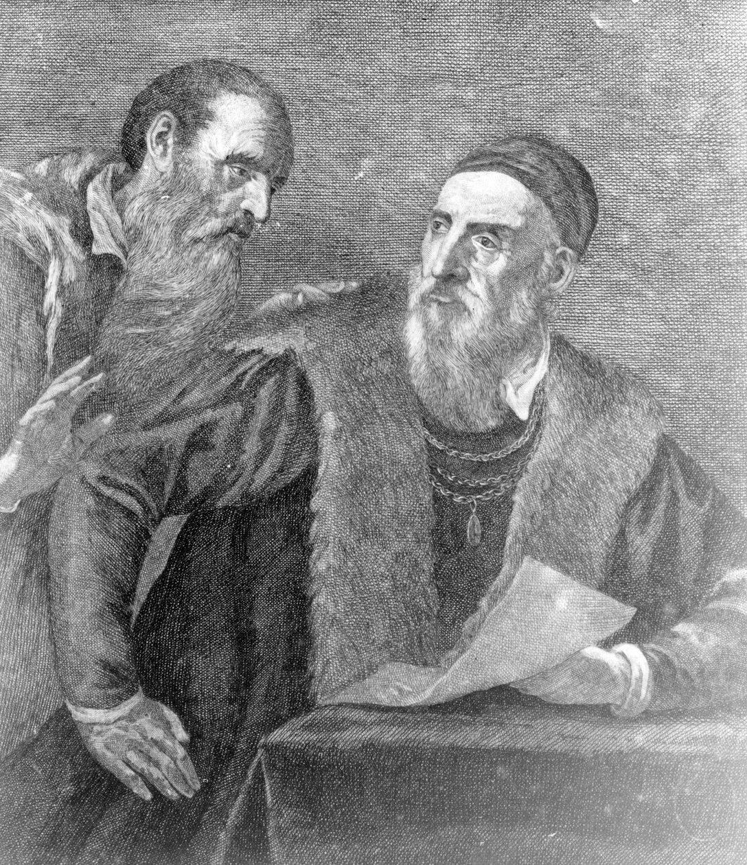 Tizian portréját saját maga festette barátjával, Don Francesco del Mosaicóval alkotó: Tiziano Vecelli