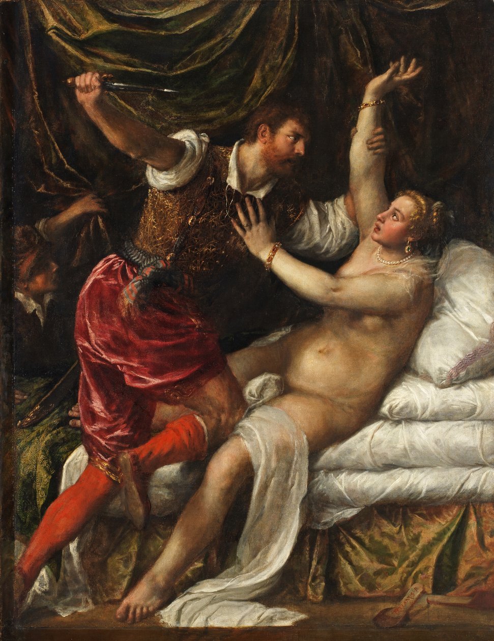 Tarquin és Lucretia, 1568-76 körül alkotó: Tiziano Vecelli