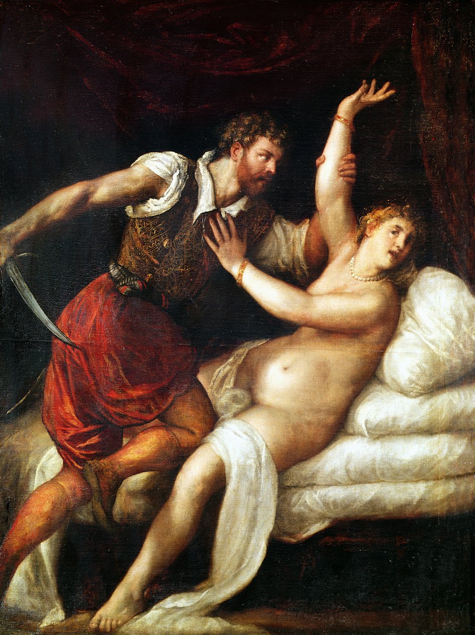 Lucretia megerőszakolása alkotó: Tiziano Vecelli