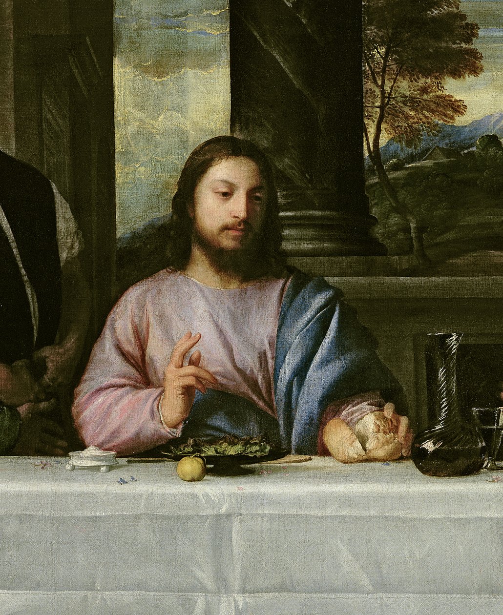 Vacsora Emmausban, 1535 körül (34377 részlet) alkotó: Tiziano Vecelli