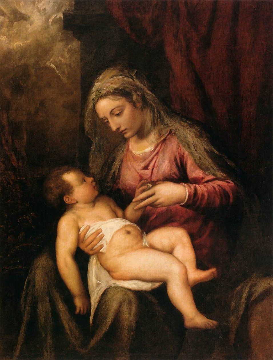 Szűz és gyermek alkotó: Tiziano Vecelli
