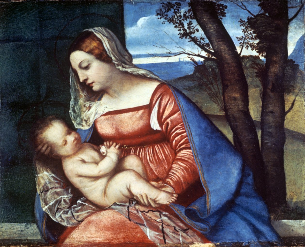 Madonna és gyermeke, c1510 alkotó: Tiziano Vecelli
