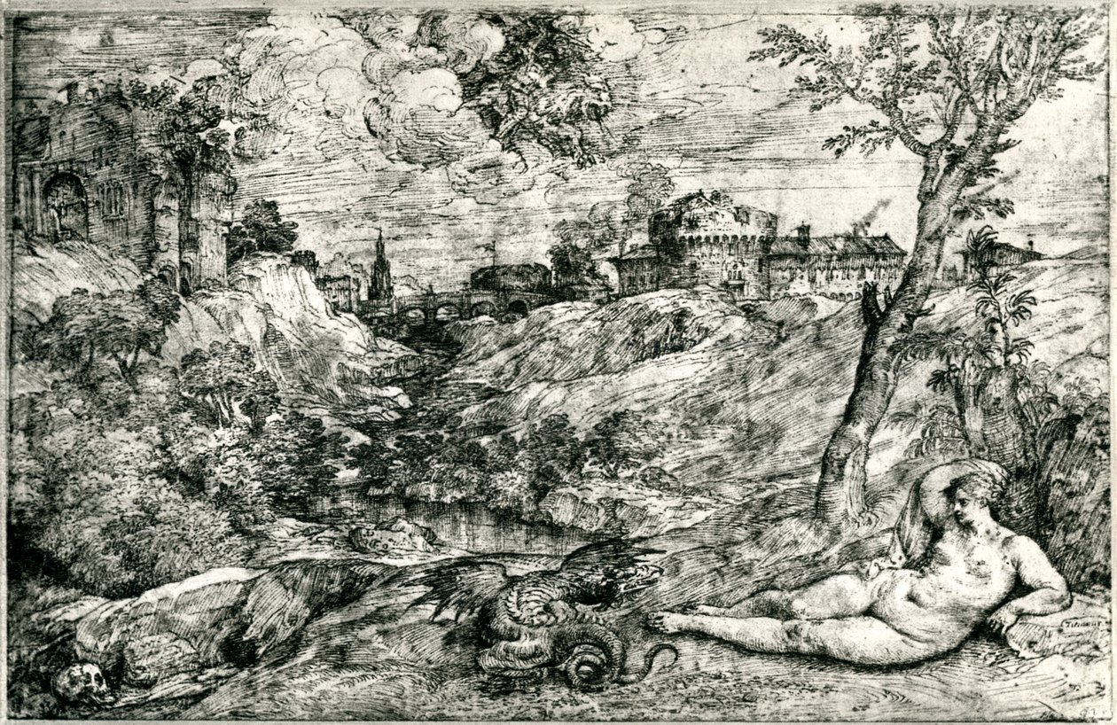 Medor és Angelica vagy Jason és Médea, 1535-1545, 1937 alkotó: Tiziano Vecelli