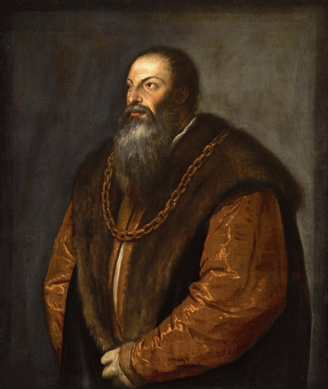 Pietro Aretino portréja, 1537 körül. alkotó: Tiziano Vecelli