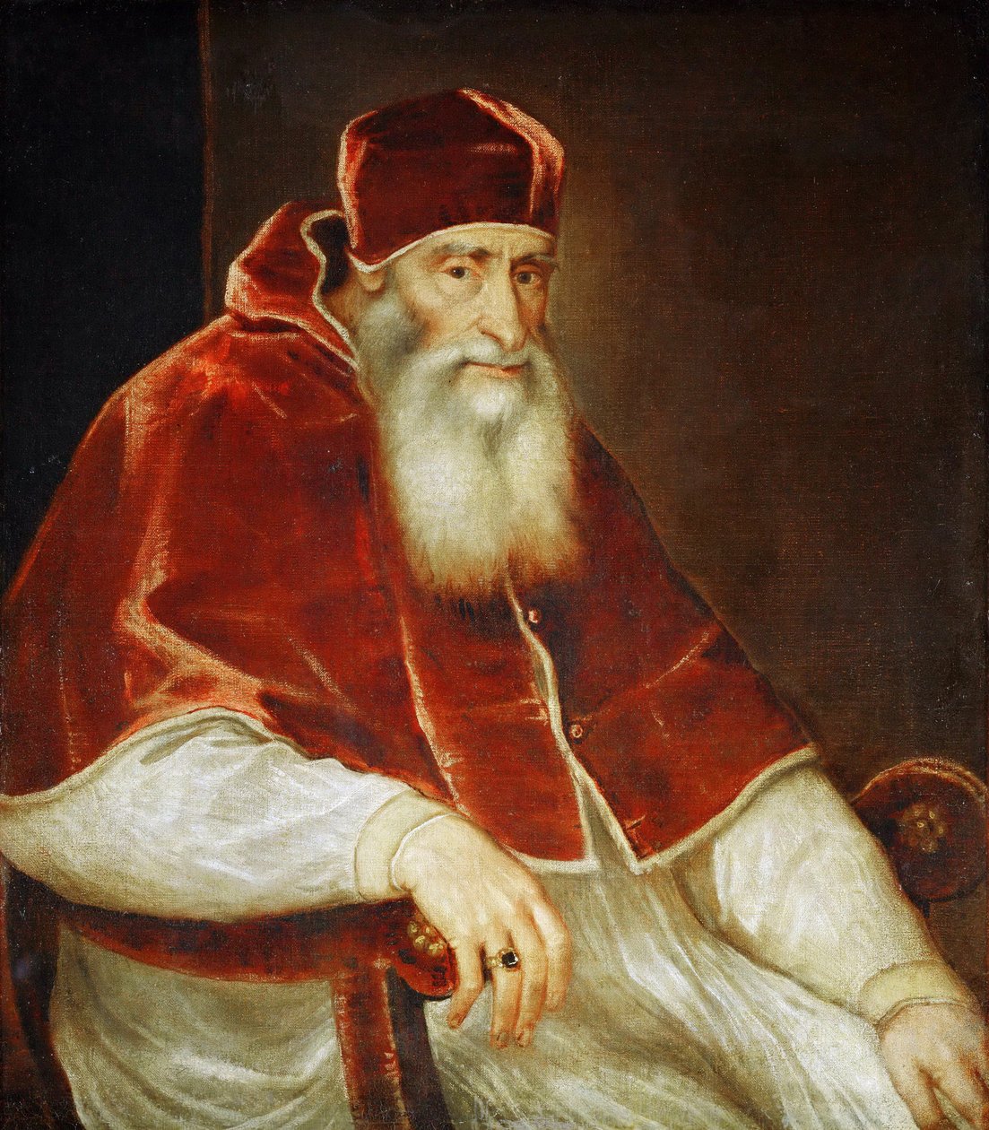 III. Farnese Pál pápa portréja, 1543 alkotó: Tiziano Vecelli