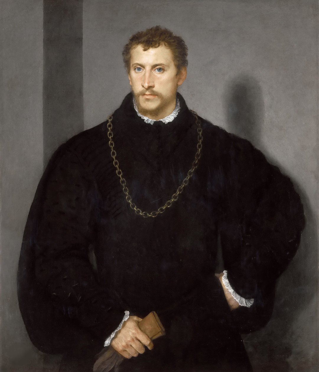 Egy fiatal angol portréja Egy szürke szemű fiatalember portréja, 1540-1545. alkotó: Tiziano Vecelli