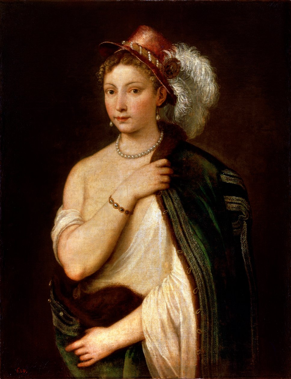 Fiatal nő portréja, c1536. alkotó: Tiziano Vecelli