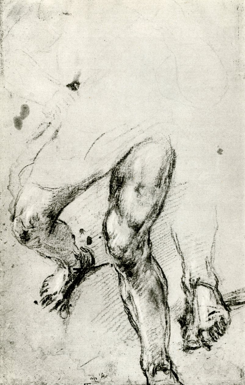 Tanulmány Szent Lőrinc mártíromságáról Velencében, 1550, 1937 alkotó: Tiziano Vecelli