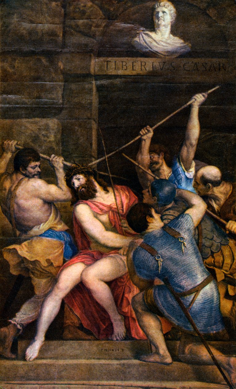 A töviskoronázás, c1542, 1937 alkotó: Tiziano Vecelli