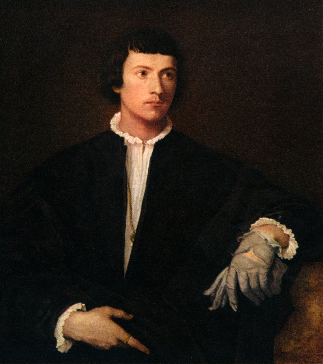 A férfi kesztyűs, c1520, 1937 alkotó: Tiziano Vecelli
